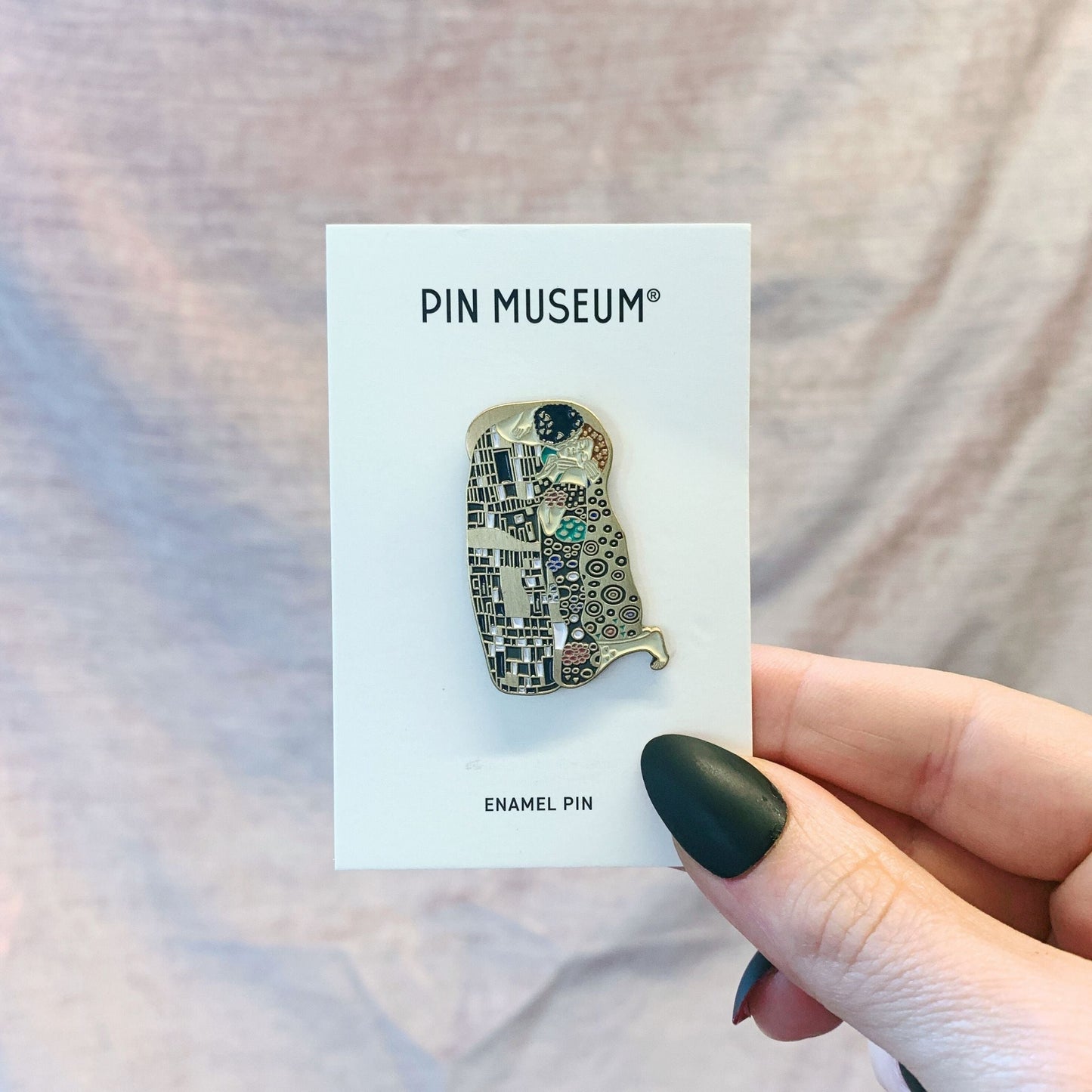 The Kiss (Klimt) Enamel Pin | Soft Lapel Pin | 1" x 1.6"