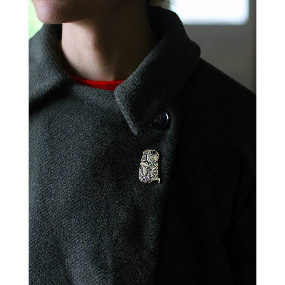 The Kiss (Klimt) Enamel Pin | Soft Lapel Pin | 1" x 1.6"