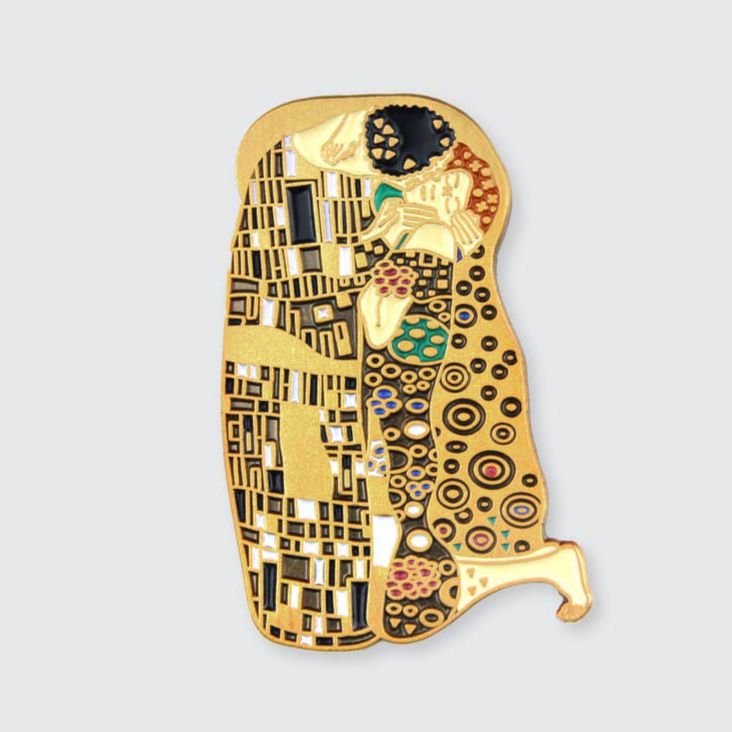 The Kiss (Klimt) Enamel Pin | Soft Lapel Pin | 1" x 1.6"