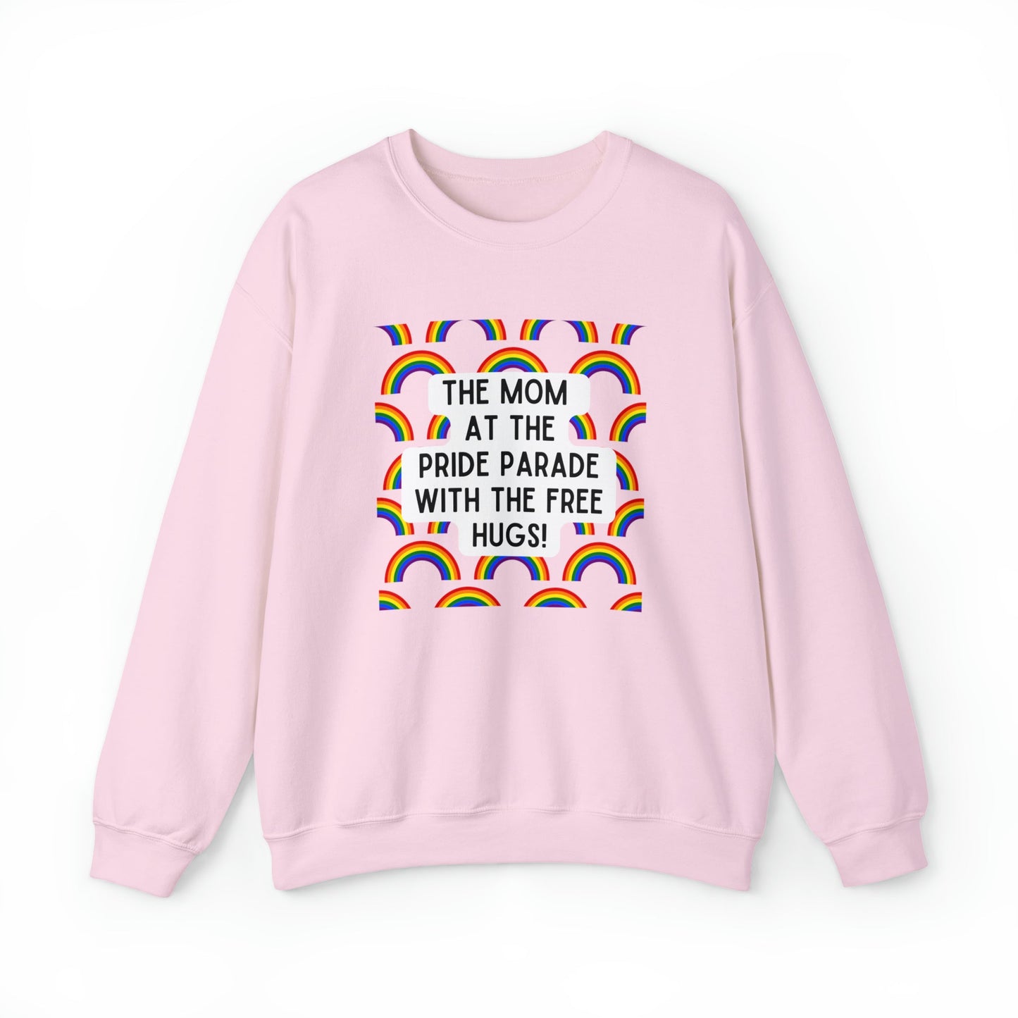 The Mom At The Pride Parade With The Free Hugs Unisex Heavy Blend™ Crewneck Sweatshirt