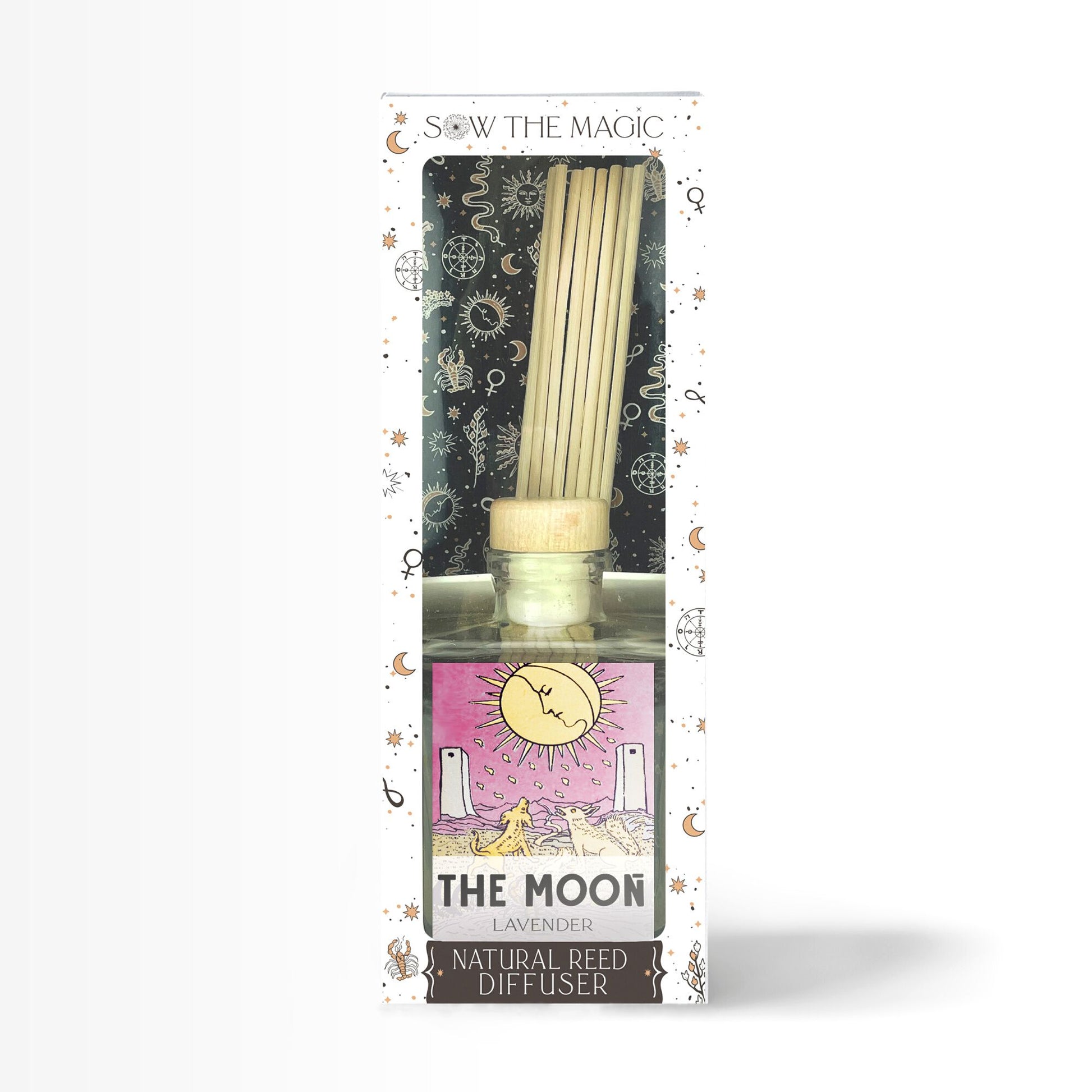 The Moon Tarot Card Home Reed Diffuser in Lavender Scent | Aromatheraphy Gift Idea