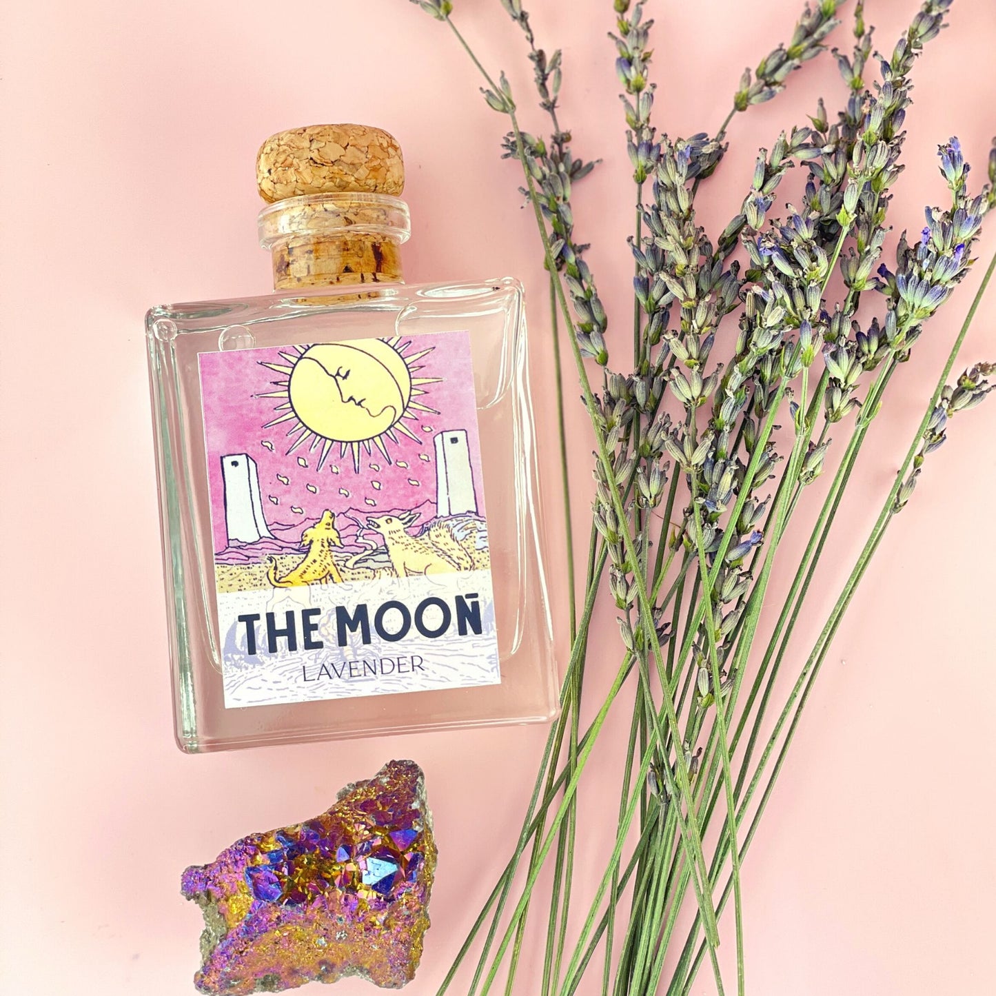 The Moon Tarot Card Home Reed Diffuser in Lavender Scent | Aromatheraphy Gift Idea