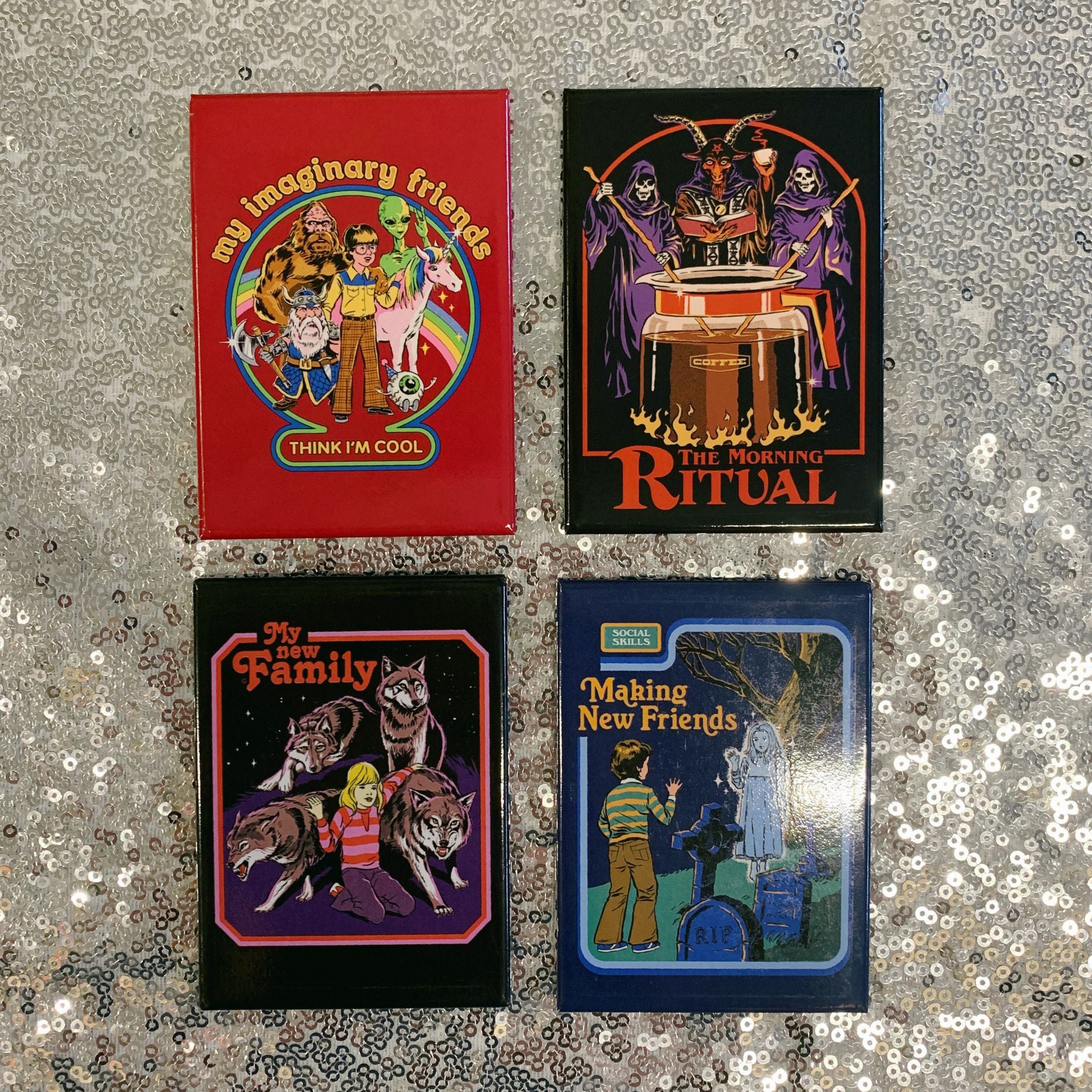 The Morning Ritual Coffee Lover Occult Fridge Magnet | '80s