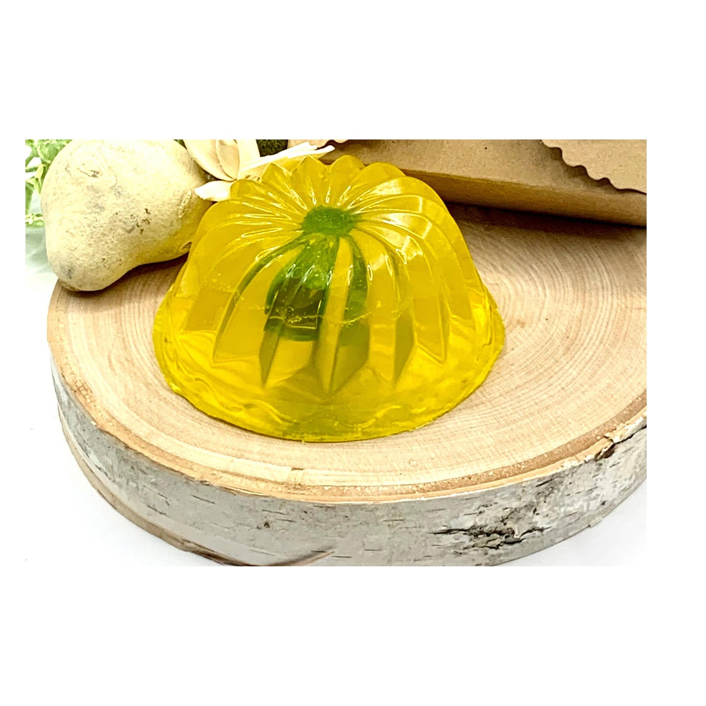 The Office Inspired "Stapler in Gelatin" Mold Soap in Lemon Scent | Jelly Dessert Shaped Funny Soap Gift