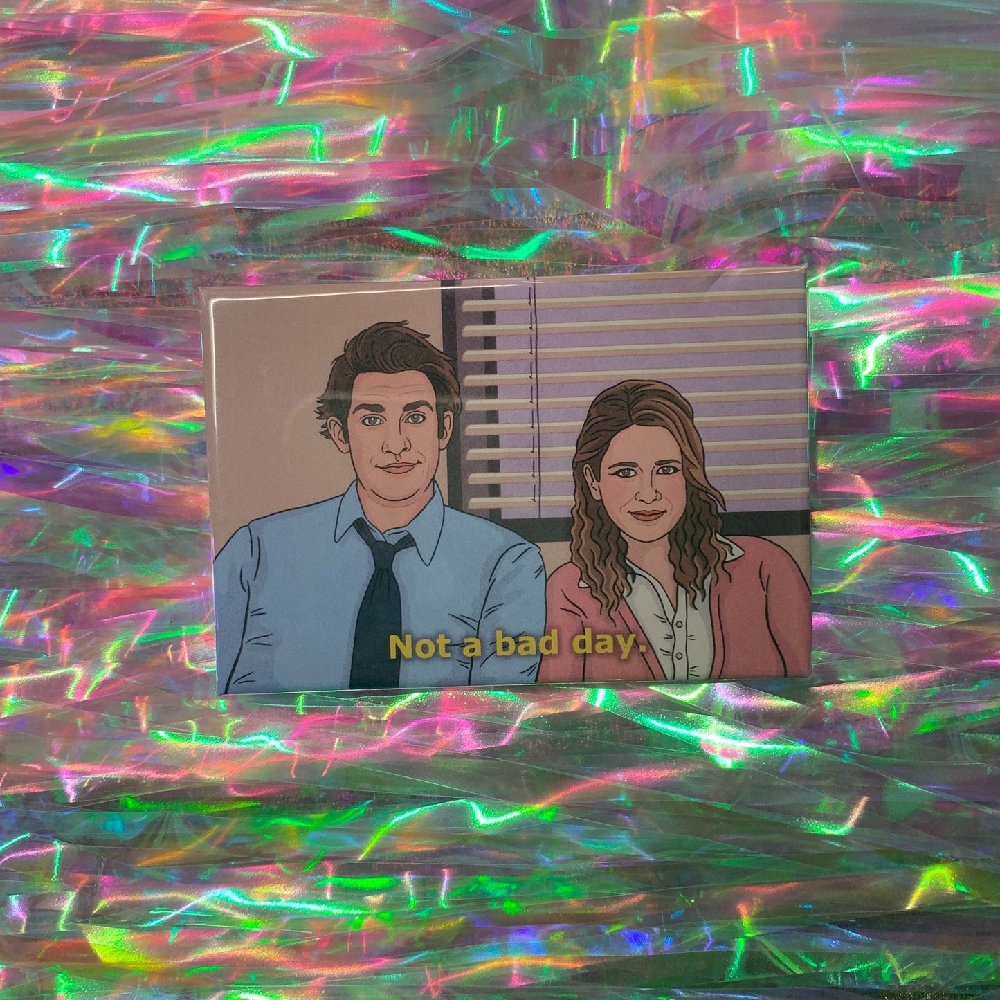 The Office Jim and Pam Not a Bad Day Magnet