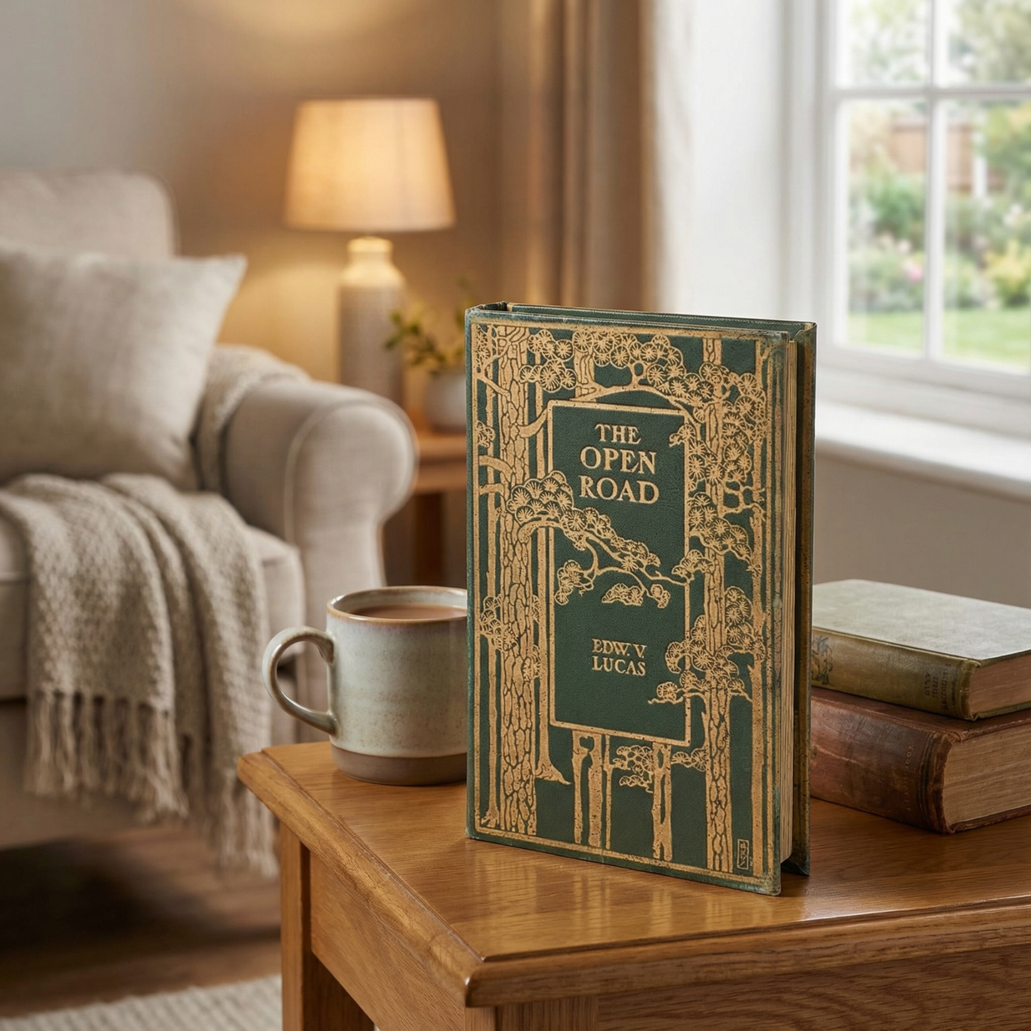 The Open Road Vintage Book Box | Trees Book Shaped Storage Stash Trinket Box