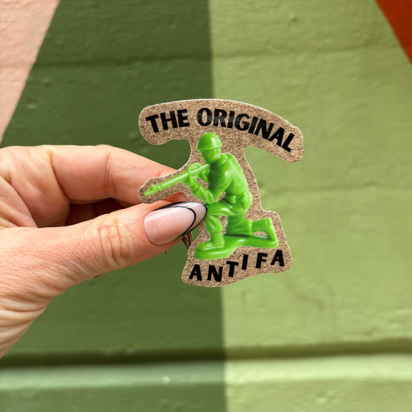 The Original Antifa WWII Army Man Sticker | Vinyl Die Cut Decal