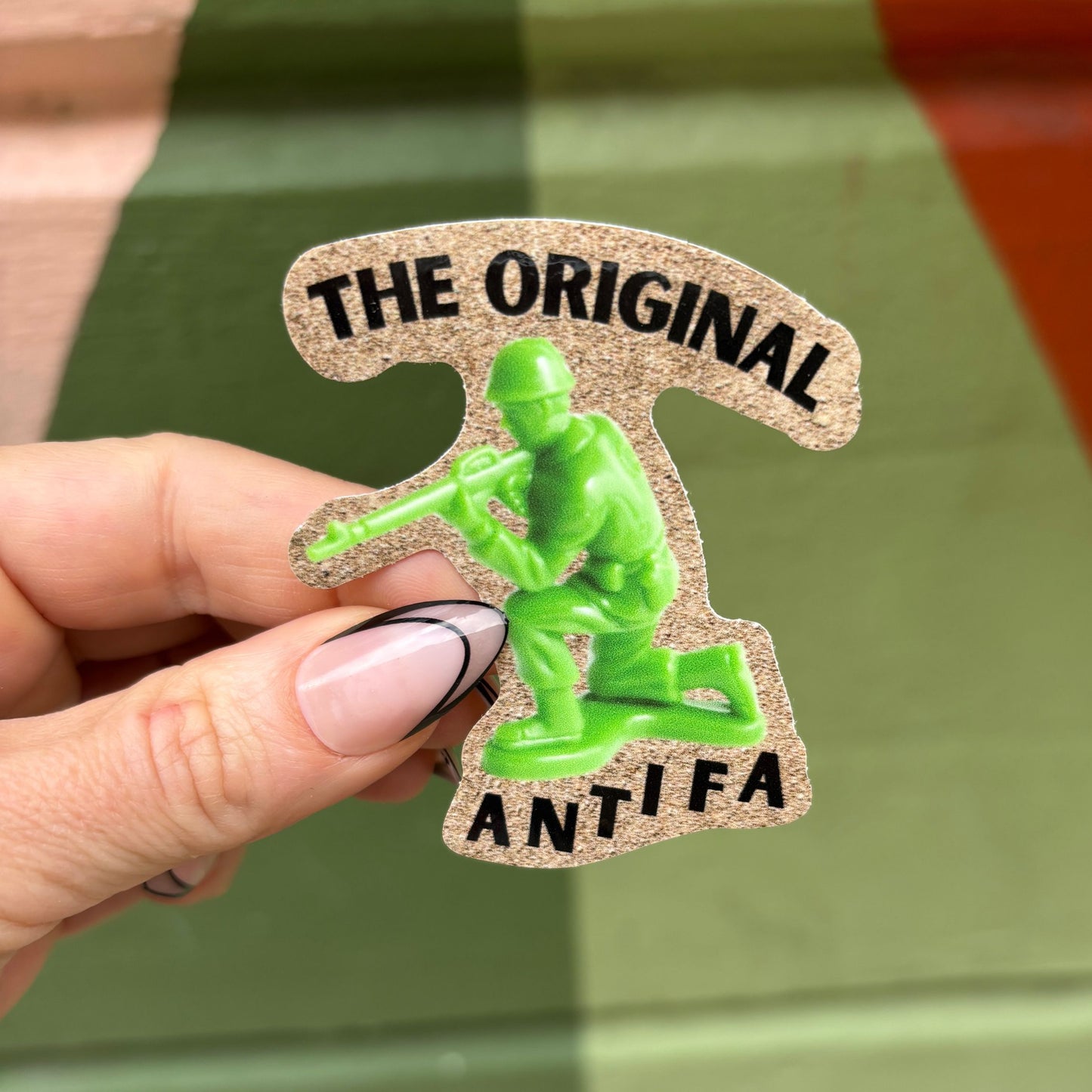 The Original Antifa WWII Army Man Sticker | Vinyl Die Cut Decal