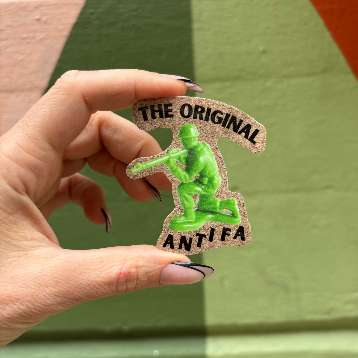The Original Antifa WWII Army Man Sticker | Vinyl Die Cut Decal