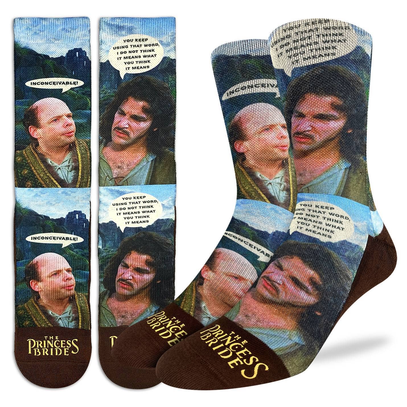 The Princess Bride Inconceivable Men's  Socks | Movie Quote Crew Socks