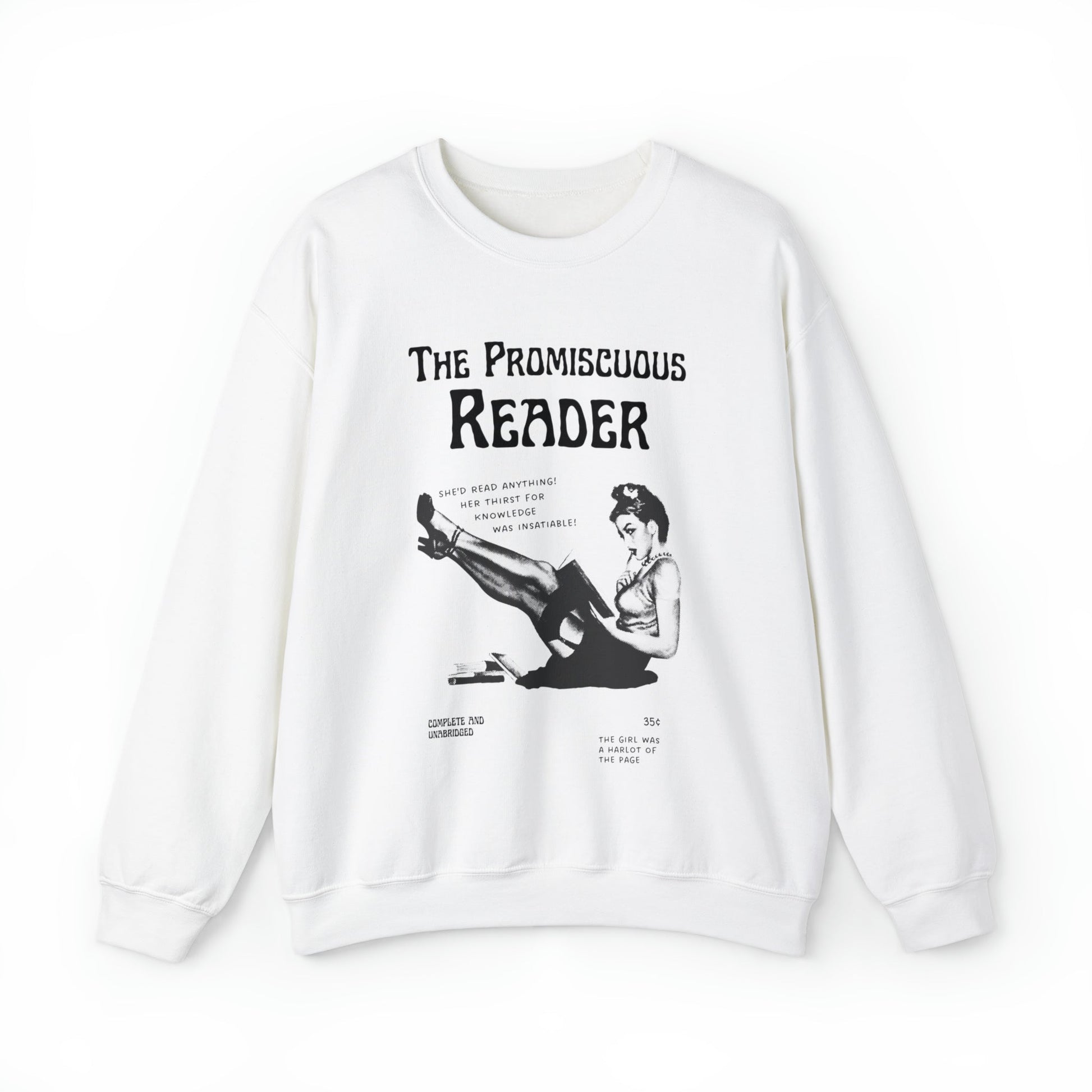 The Promiscuous Reader Unisex Heavy Blend™ Crewneck Sweatshirt Sizes SM-5XL | Plus Size Available