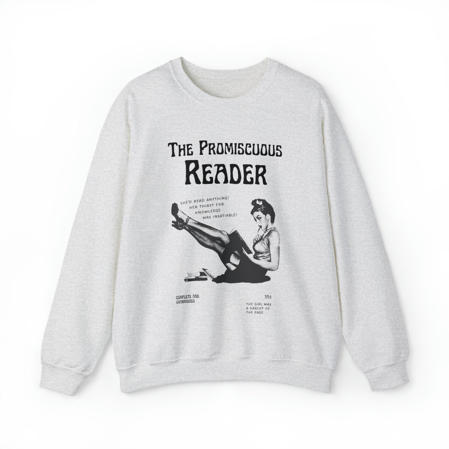 The Promiscuous Reader Unisex Heavy Blend™ Crewneck Sweatshirt Sizes SM-5XL | Plus Size Available