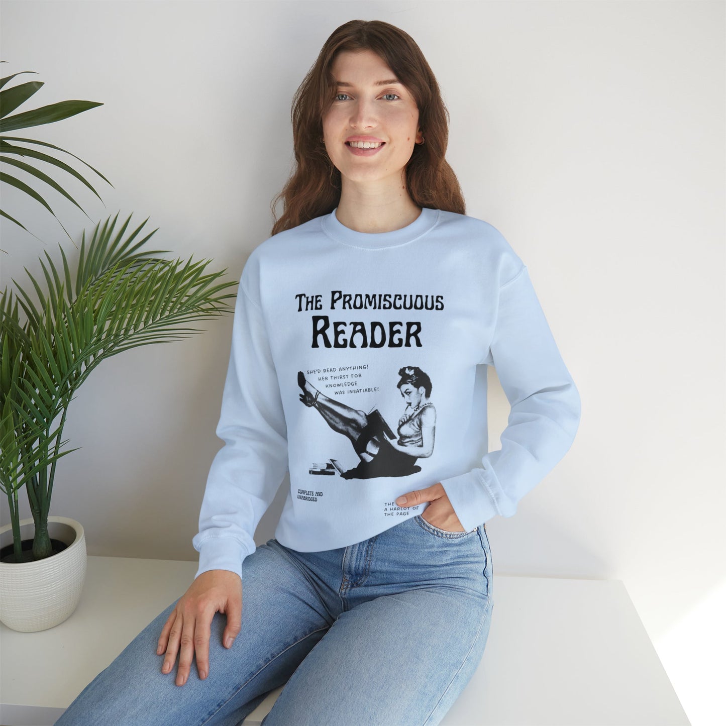 The Promiscuous Reader Unisex Heavy Blend™ Crewneck Sweatshirt Sizes SM-5XL | Plus Size Available