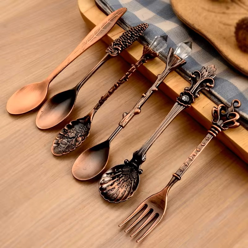 The Queen's Royal Beverage Spoons and Itty-Bitty Fork (2 Color Options)