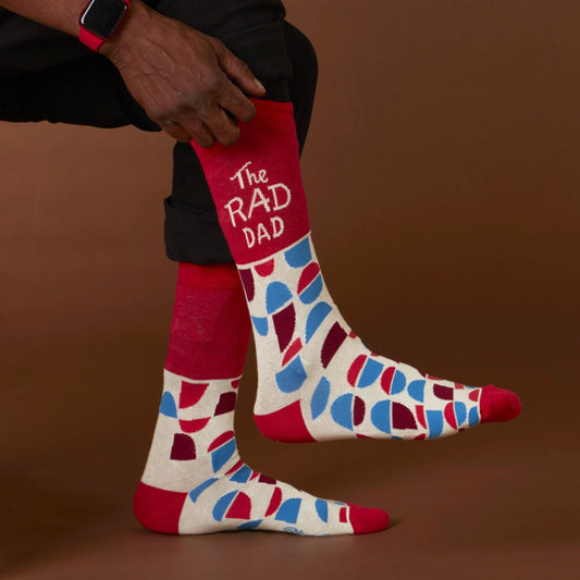 The Rad Dad Men's Crew Socks | Novelty Funny Socks | BlueQ at GetBullish