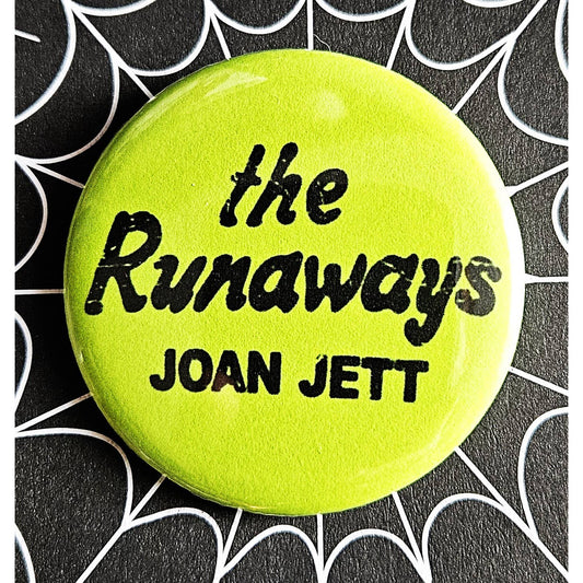 The Runaways Joan Jett Small Pinback Button | Classic Punk Rock | 1.25" Diameter