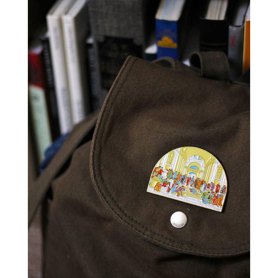 The School of Athens Enamel Pin by Raphael | Large Art Soft Lapel Pin | 2.75" x 2"