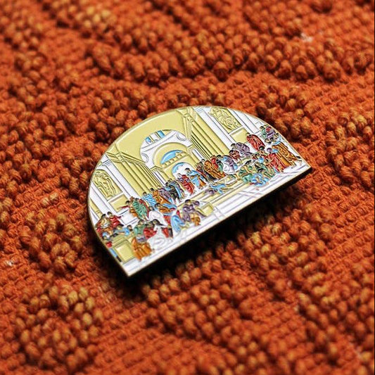 The School of Athens Enamel Pin by Raphael | Large Art Soft Lapel Pin | 2.75" x 2"