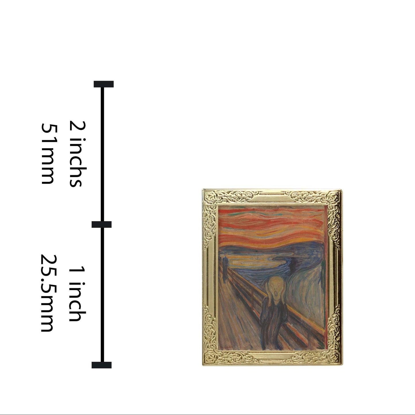 The Scream by Munch Art Frame Pin | Museum Enamel Lapel Pin-Real Sic-The Bullish Store