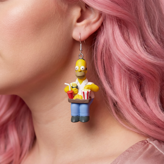 The Simpsons: Homer at the Movie Theaters Earrings | Upcycled Charms