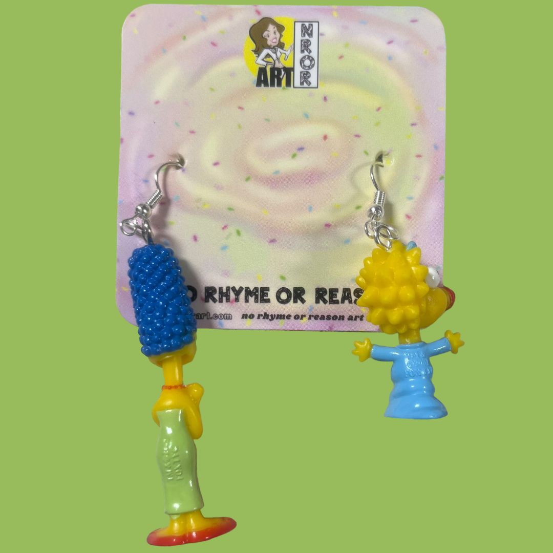 The Simpsons: Marge and Maggie Earrings | Dangle Fashion Jewelry