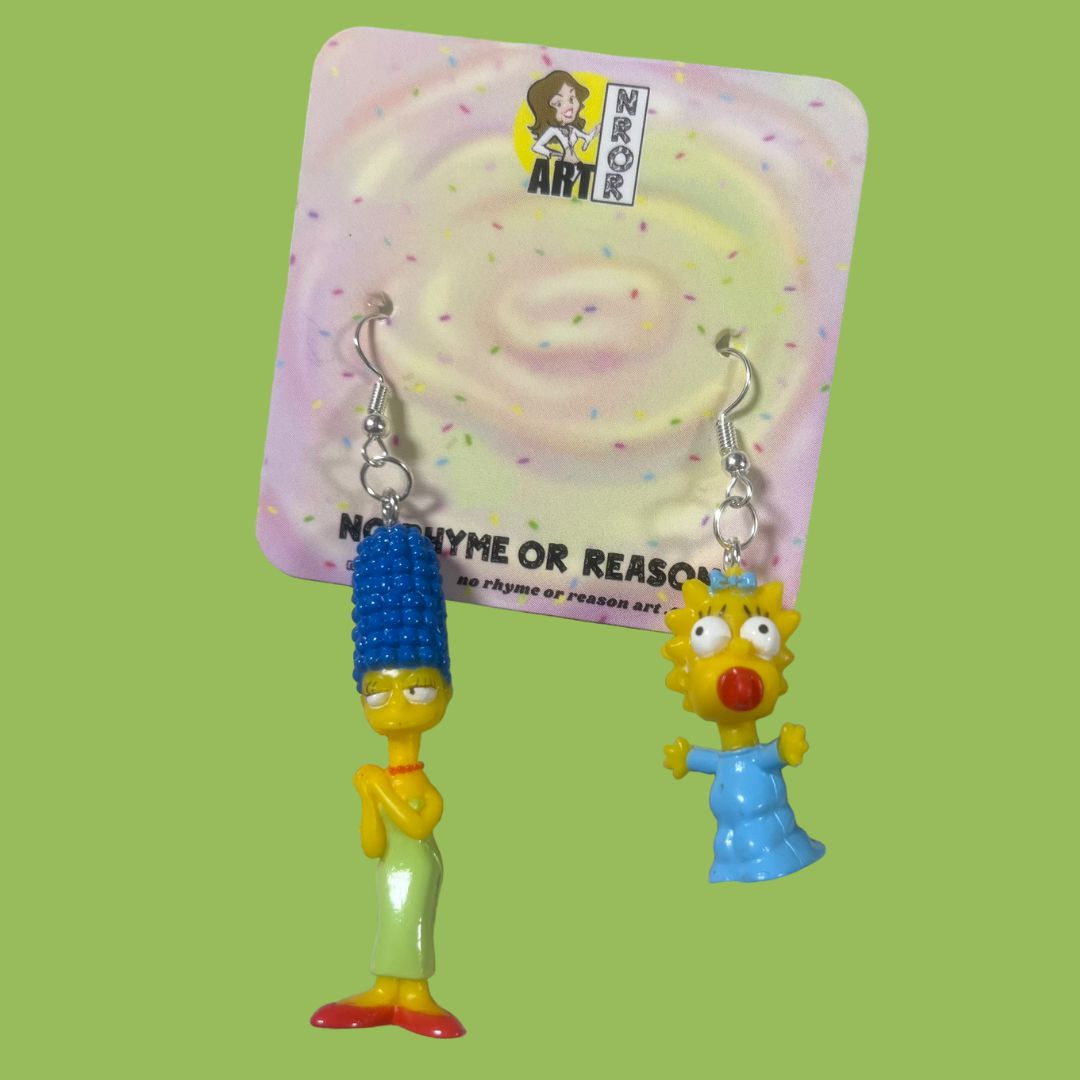 The Simpsons: Marge and Maggie Earrings | Dangle Fashion Jewelry