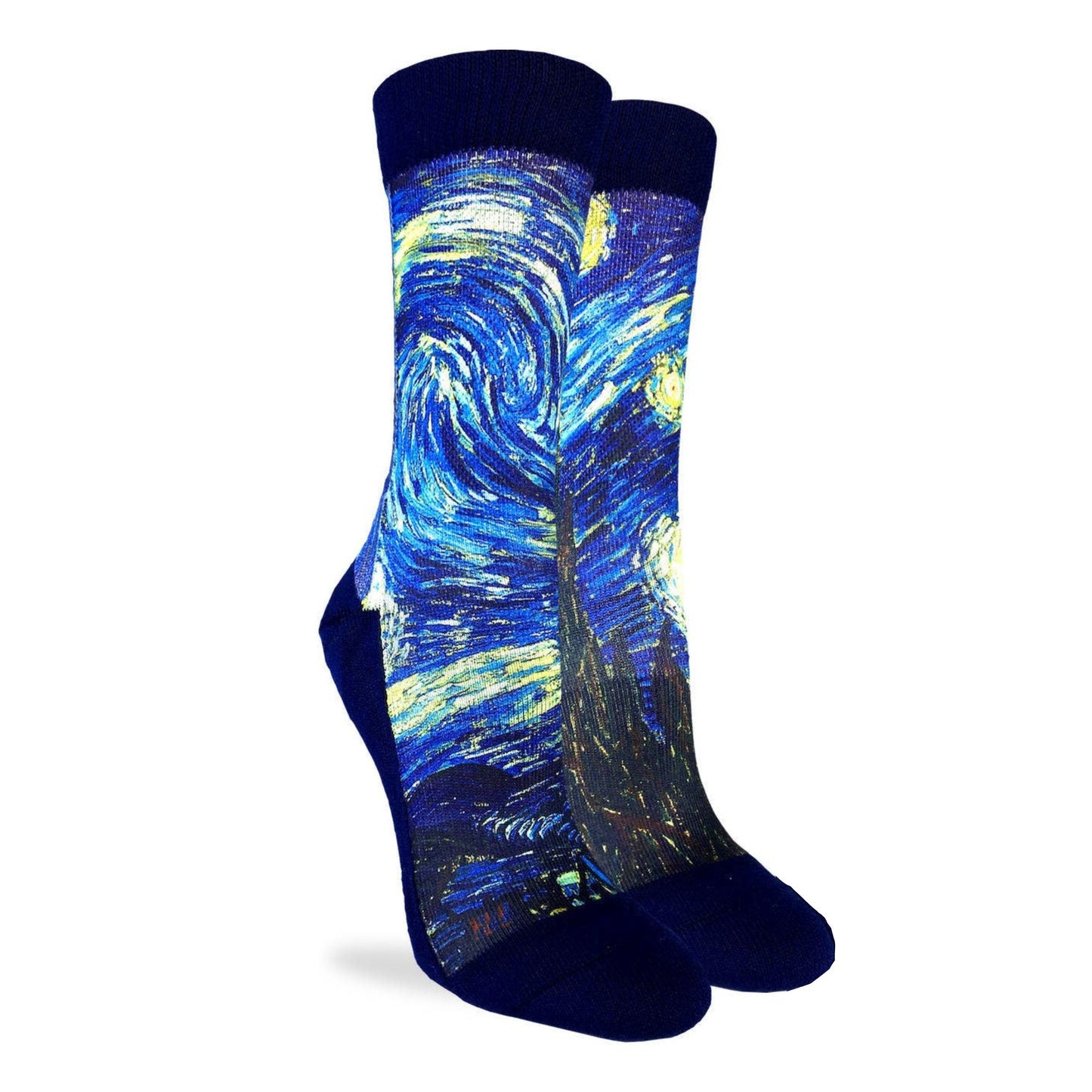 The Starry Night Art Women's Crew Socks | Vibrant Van Gogh-Inspired Crew Socks
