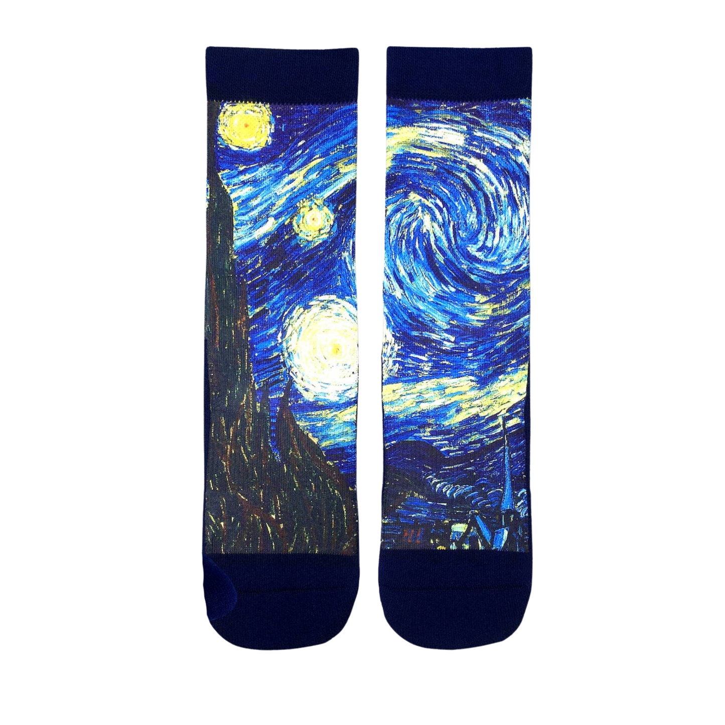 The Starry Night Art Women's Crew Socks | Vibrant Van Gogh-Inspired Crew Socks