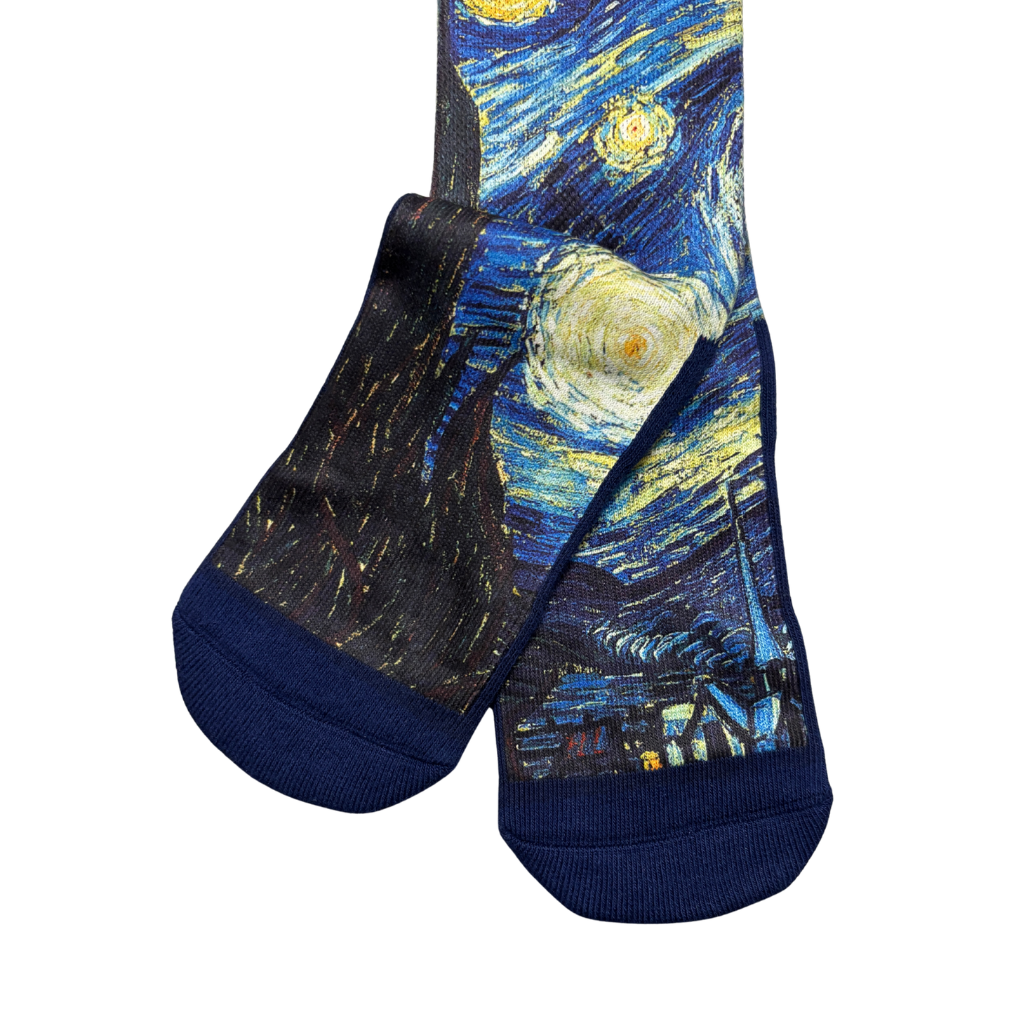 The Starry Night Art Women's Crew Socks | Vibrant Van Gogh-Inspired Crew Socks