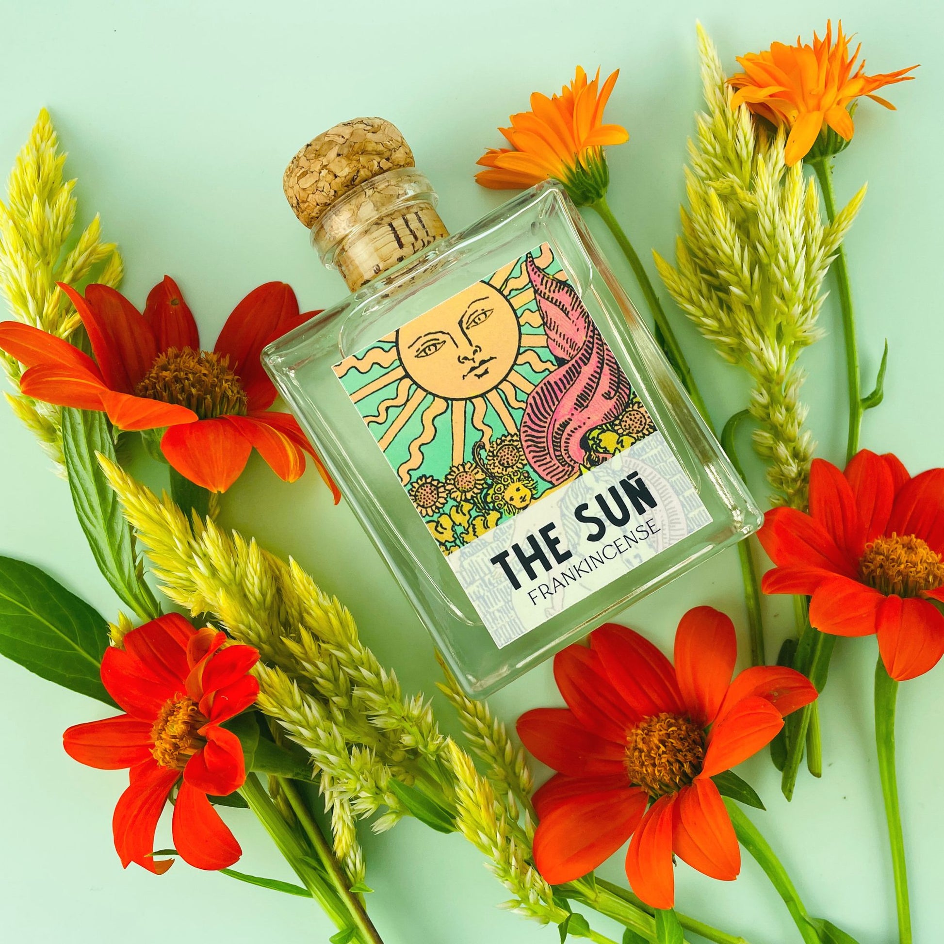 The Sun Tarot Card Home Reed Diffuser in Frankincense Scent | Aromatheraphy Gift Idea