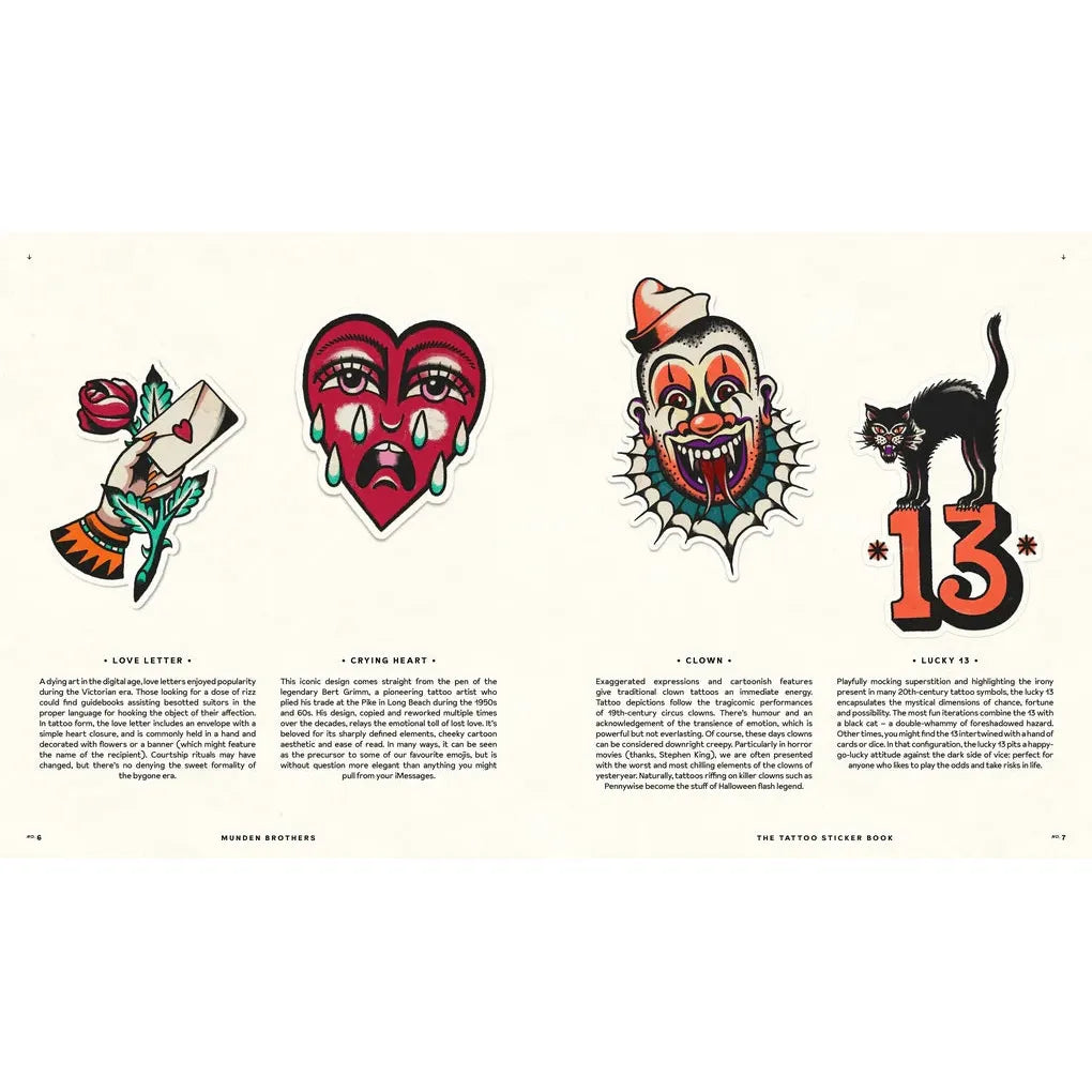 The Tattoo Sticker Book | Traditional to Contemporary Illustrated Designs Decal
