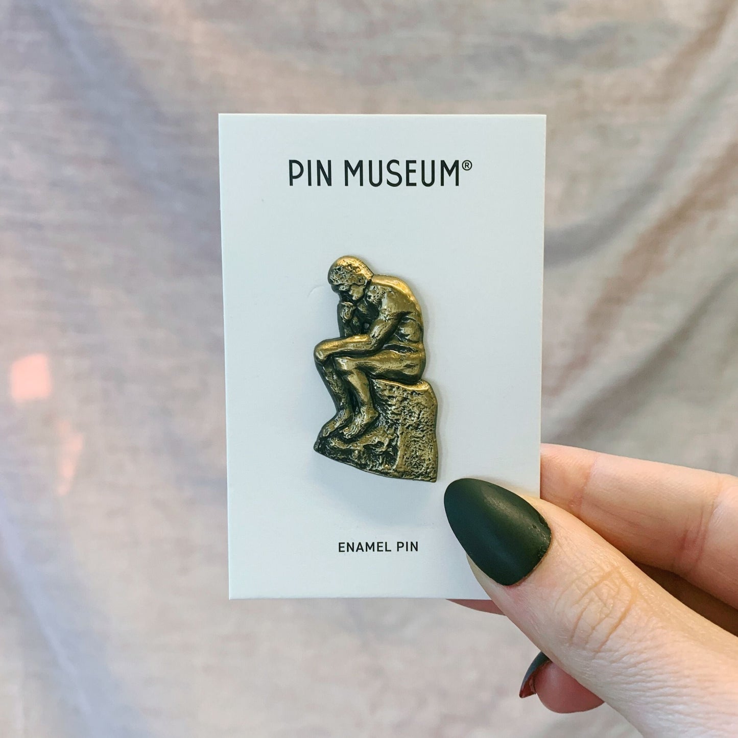 The Thinker Pin Brooch | 3D Relief Lapel Pin | 1.4" x 1"