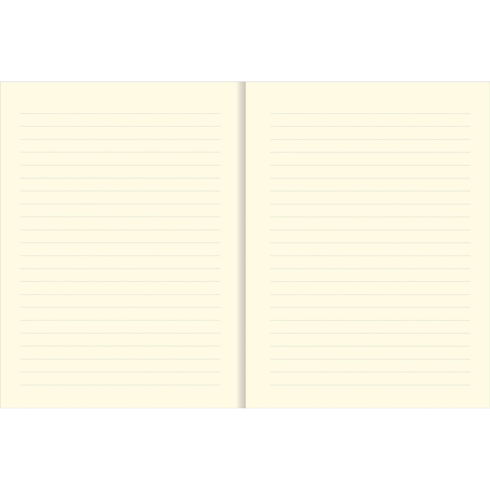 Open lined notebook