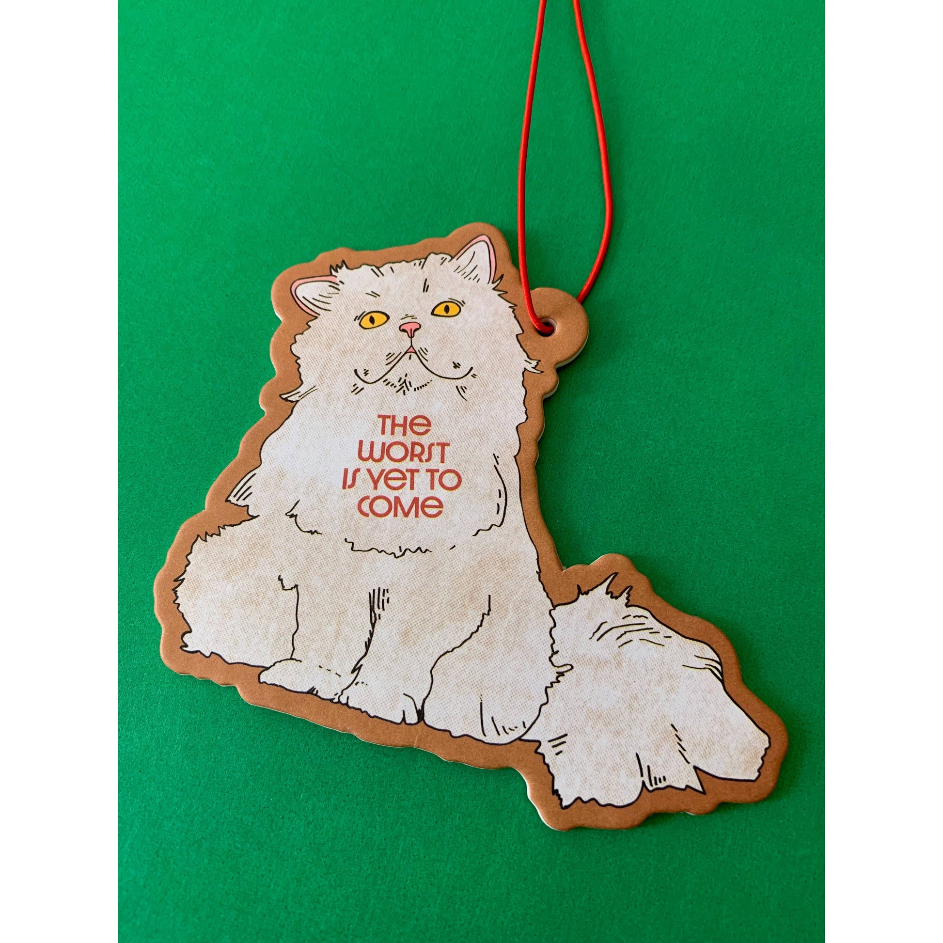 The Worst is Yet to Come Fluffy Cat Air Freshener in Lavender Scent