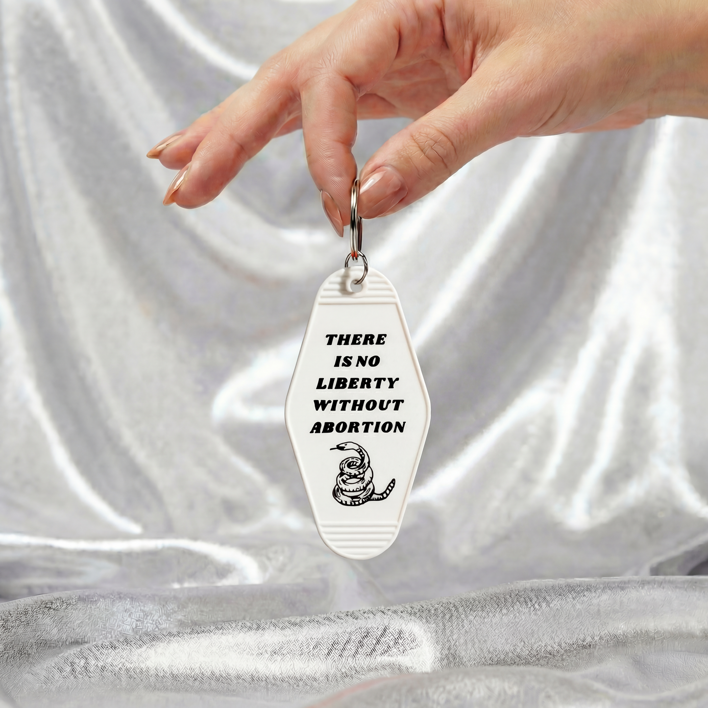 There is No Liberty Without Abortion Snake Keychain