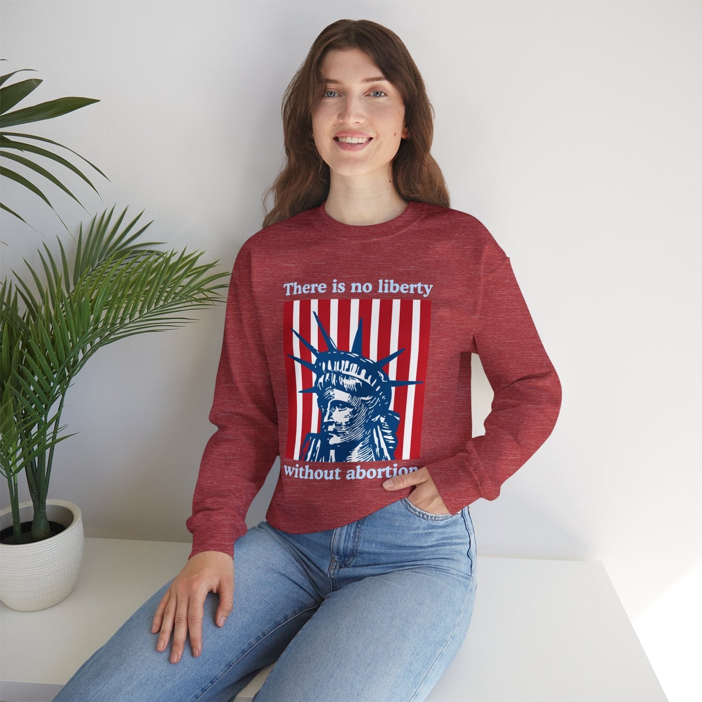 There is No Liberty Without Abortion Unisex Heavy Blend™ Crewneck Sweatshirt (Sizes S-5X)