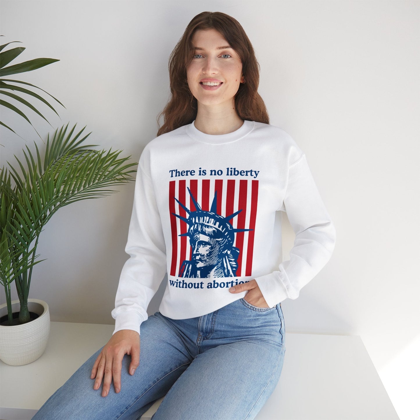 There is No Liberty Without Abortion Unisex Heavy Blend™ Crewneck Sweatshirt (Sizes S-5X)