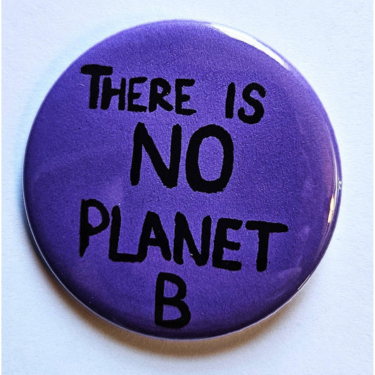 There's No Planet B Environmental Small Pinback Button | 1.25" Diameter