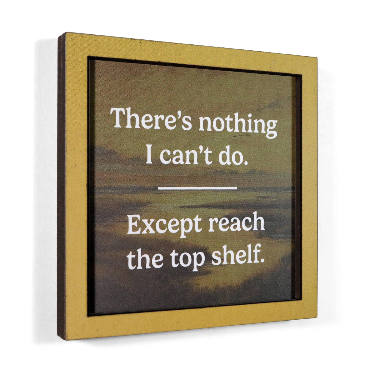 There's Nothing I Can't Do Except Reach the Top Shelf | Funny Wooden Magnet-Bad Betty Greeting Co.-The Bullish Store