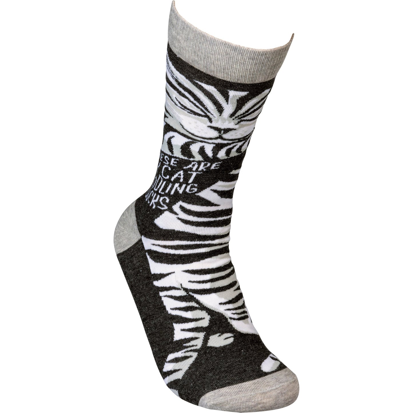 These Are My Cat Cuddling Socks Funny Novelty Socks with Cool Design, Bold/Crazy/Unique/Quirky Specialty Dress Socks