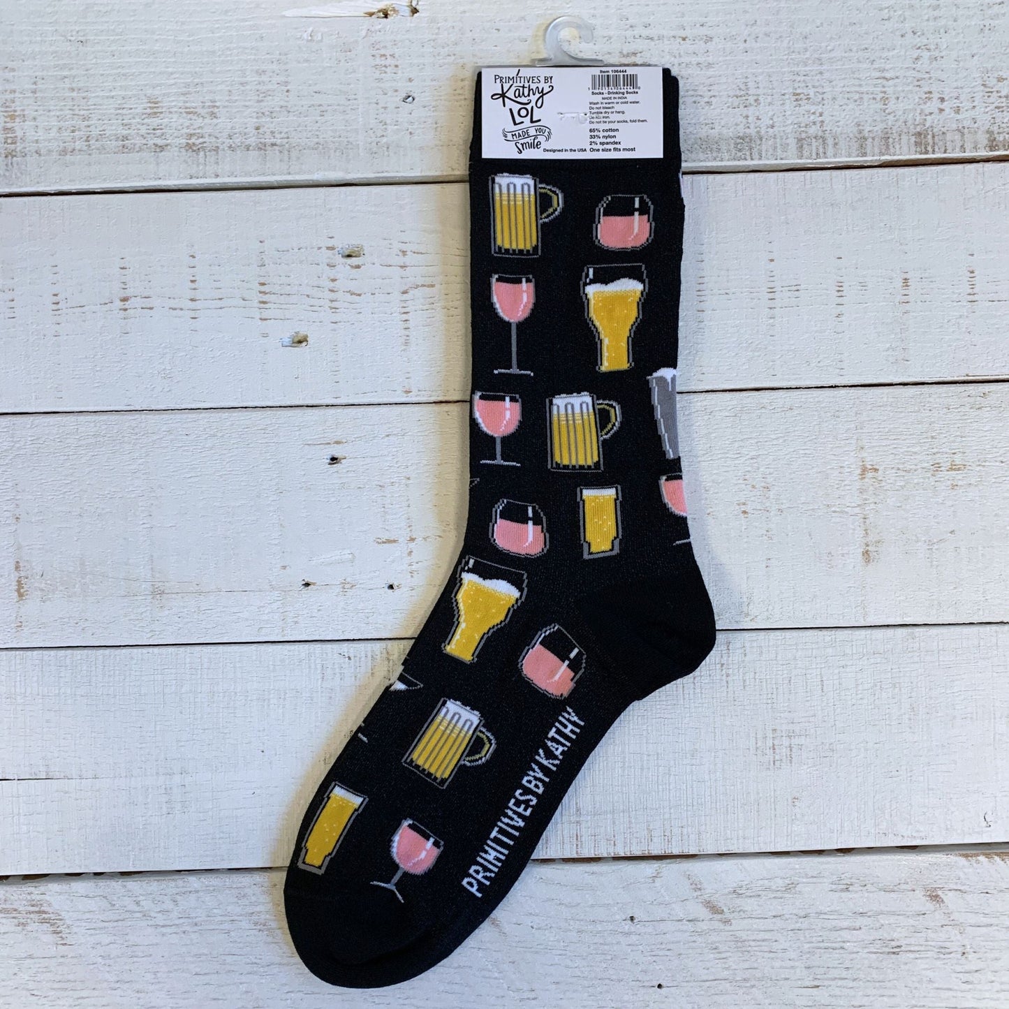 These Are My Drinking Socks Black Colorful Funny Novelty Socks with Cool Design, Bold/Crazy/Unique Specialty Dress Socks