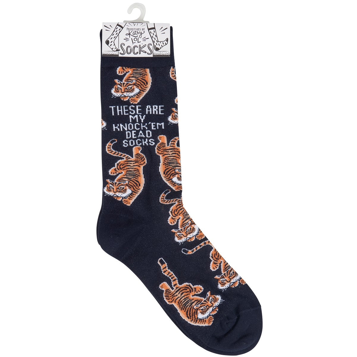 These Are My Knock 'Em Dead Socks with Tiger Motif | Gift for Her