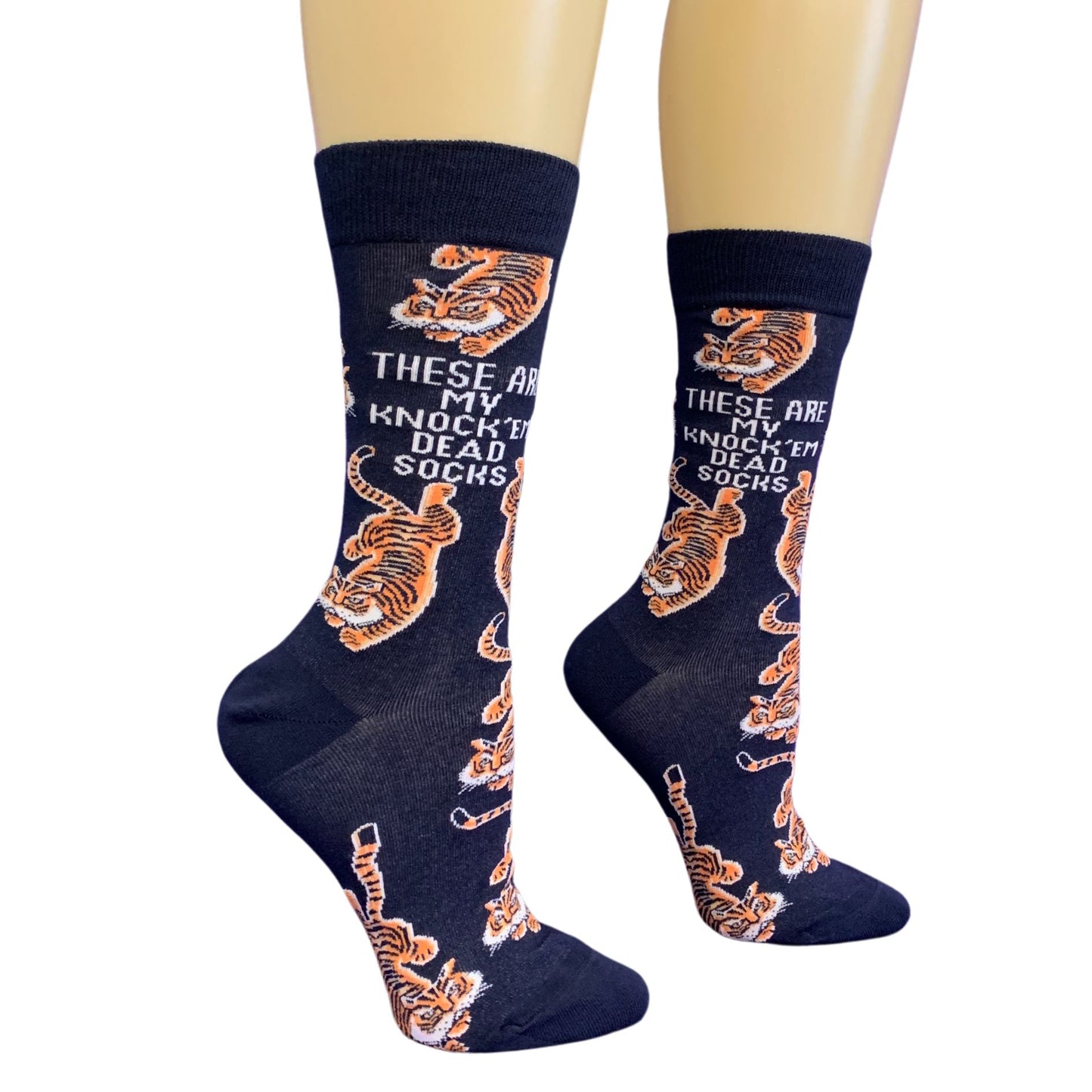 These Are My Knock 'Em Dead Socks with Tiger Motif | Gift for Her