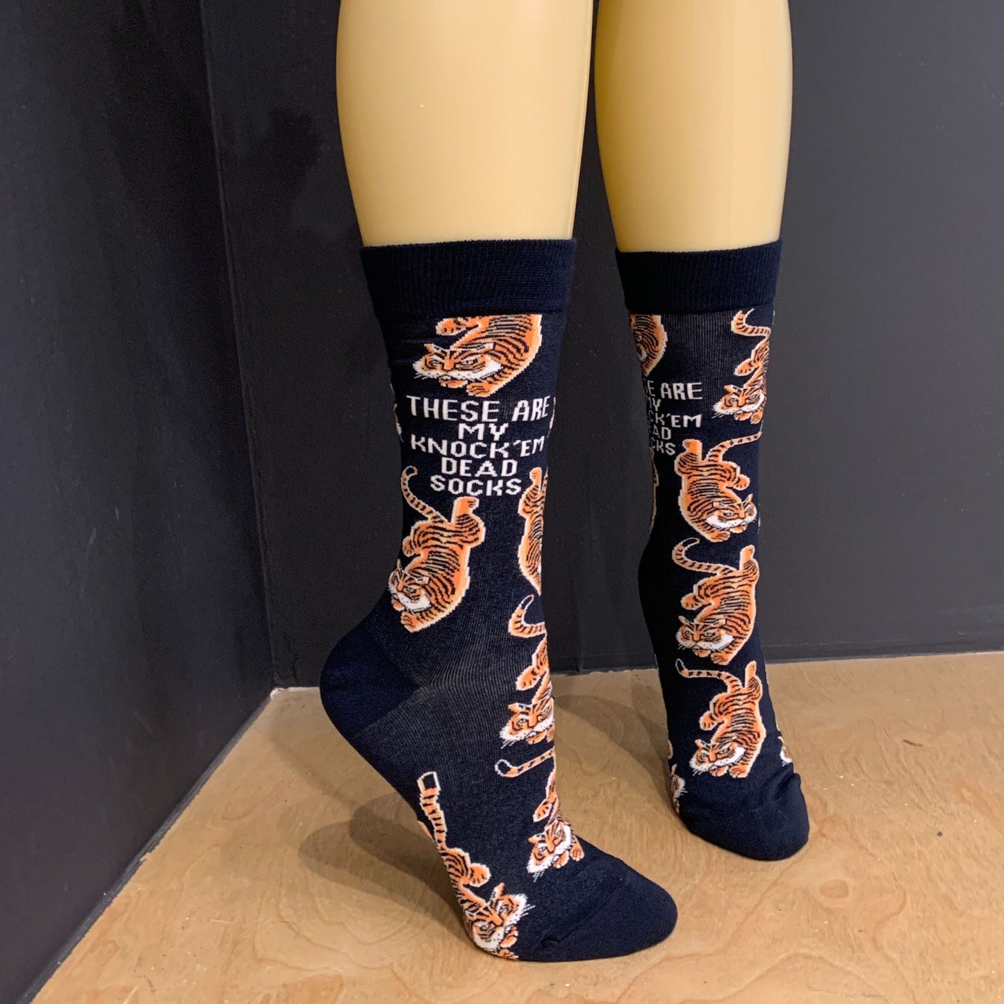 These Are My Knock 'Em Dead Socks with Tiger Motif | Gift for Her