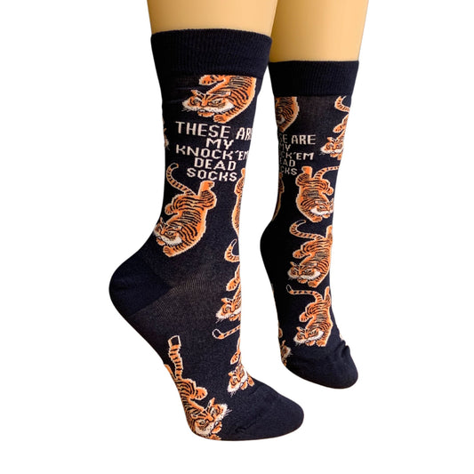 These Are My Knock 'Em Dead Socks with Tiger Motif | Gift for Her