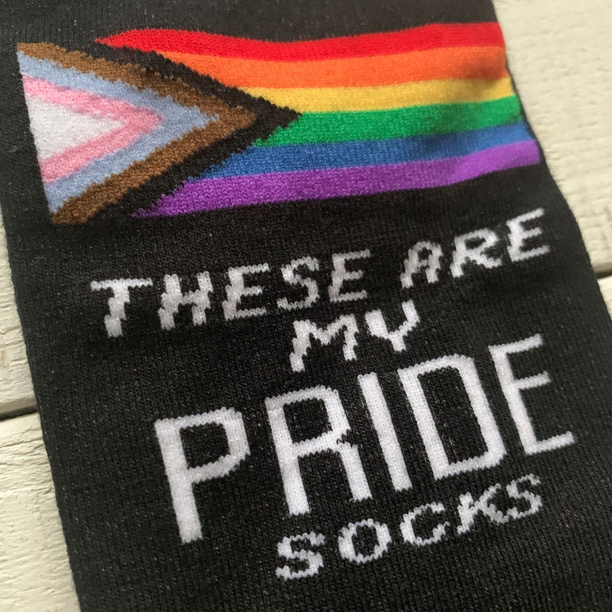 These Are My Pride Socks | Funny Novelty Socks with Cool Design | Bold/Crazy/Unique Dress Socks