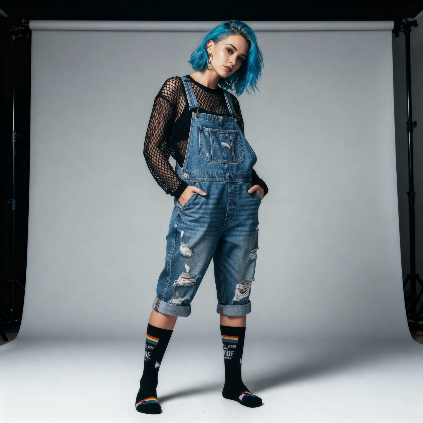 These Are My Pride Socks | LGBTQ+ Rainbow and Black | Gift for Her Him They