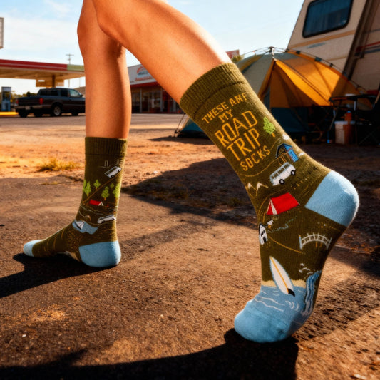 These Are My Road Trip Socks | Fun Travel-Inspired Crew Socks