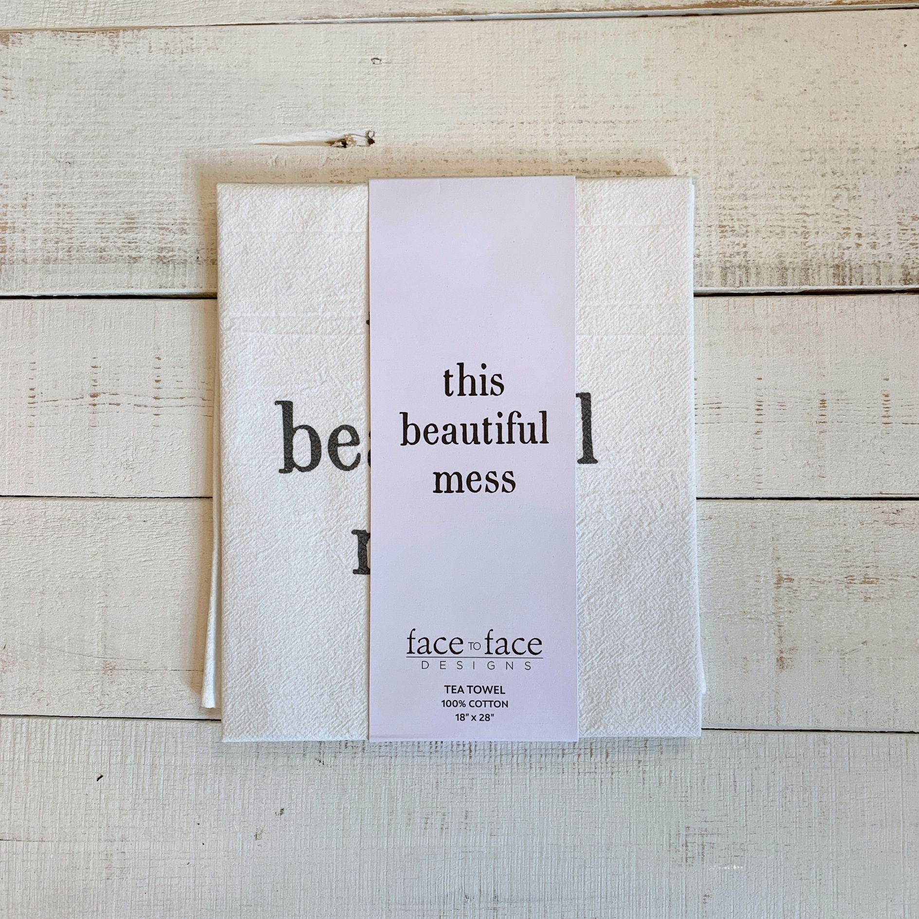 This Beautiful Mess Tea Towel | Cotton Flour Sack Kitchen Towel | 18" x 28"