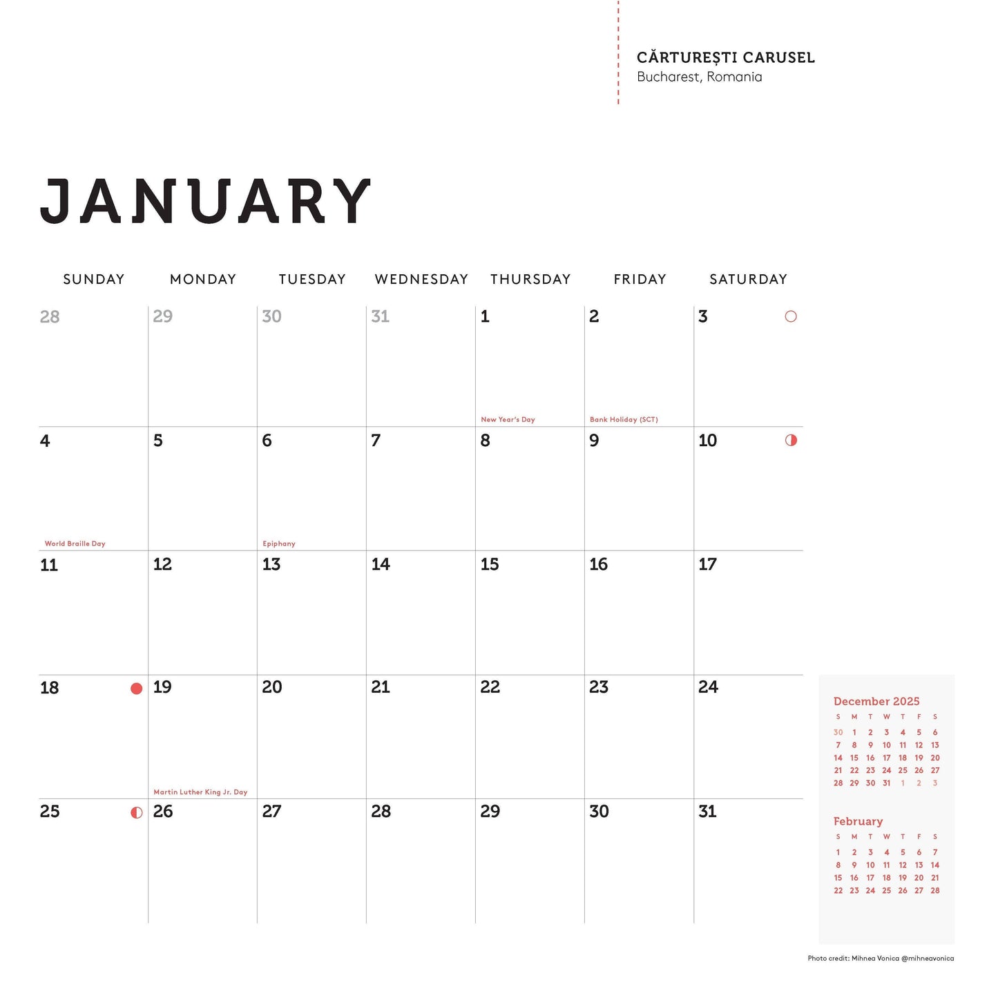 This Is My Bookstore 2026 Wall Calendar | Bibliophiles Calendar Poster | 12'' x 12''